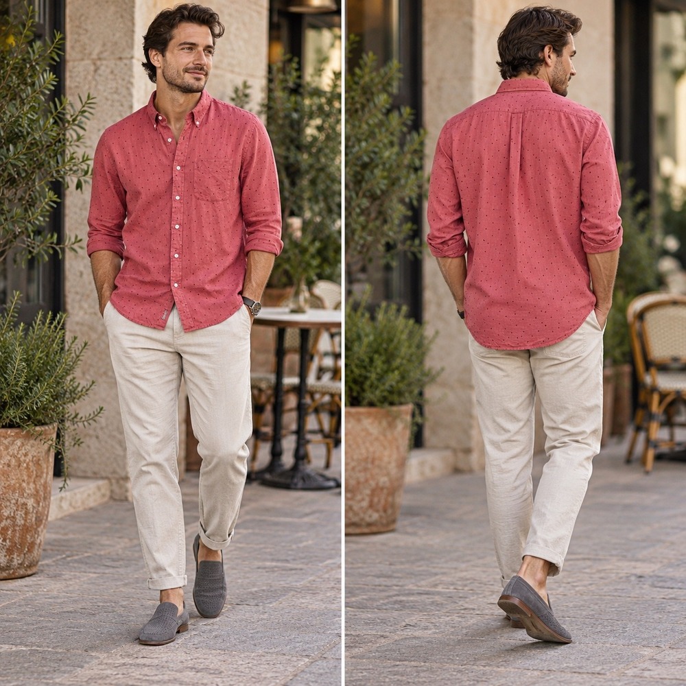 Abercrombie & Fitch Mens Medium‎ Linen Button Down Shirt Long Sleeve Casual